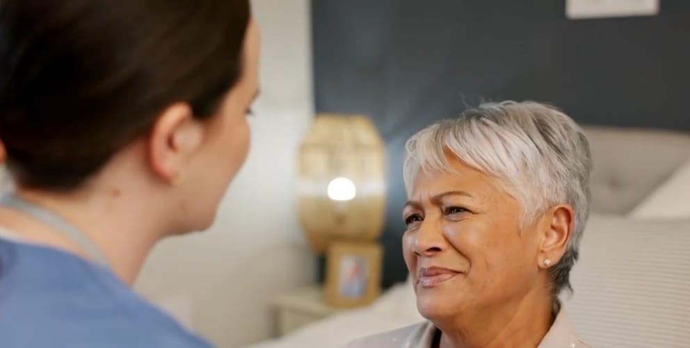Elderly person living with dignity and independence at home