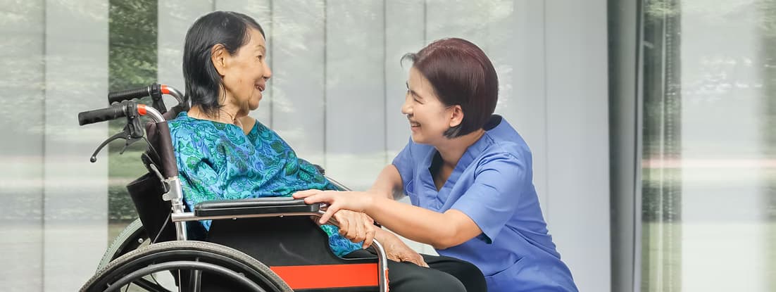Meaningful conversation between caregiver and client